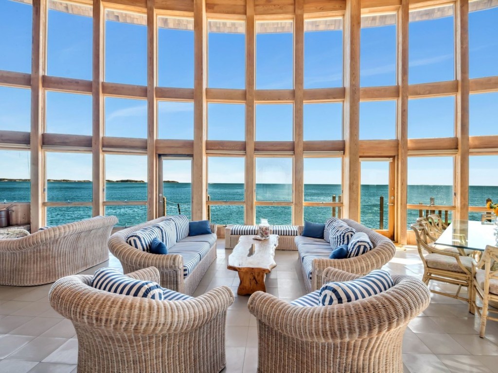 0 Green Island a wall of windows looks out over the Thimble Islands